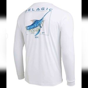 Pelagic Men's Aquatek Goione Marlin Fishing Long Sleeve Shirt - Large